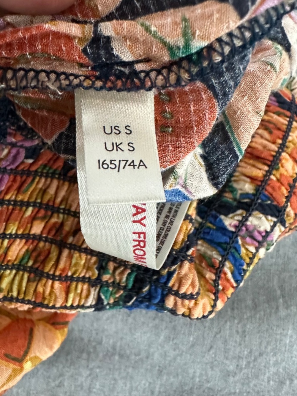 Anthropologie Womens Small Shari Harem Pants Multicolor FloralPrint Boho Cottage - Picture 6 of 12